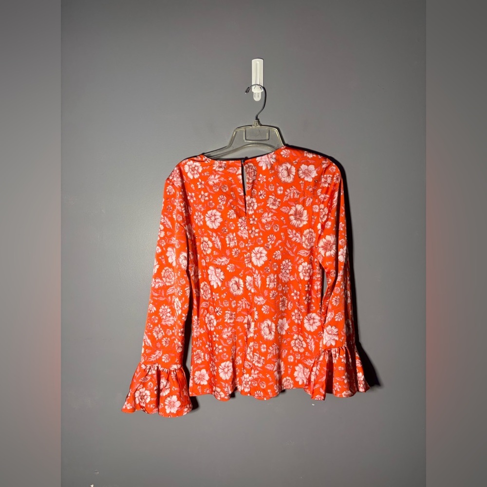 J.Crew Winter Garden Bell Sleeve Top in Poppy Fields Women’s Size Small - Picture 3 of 6